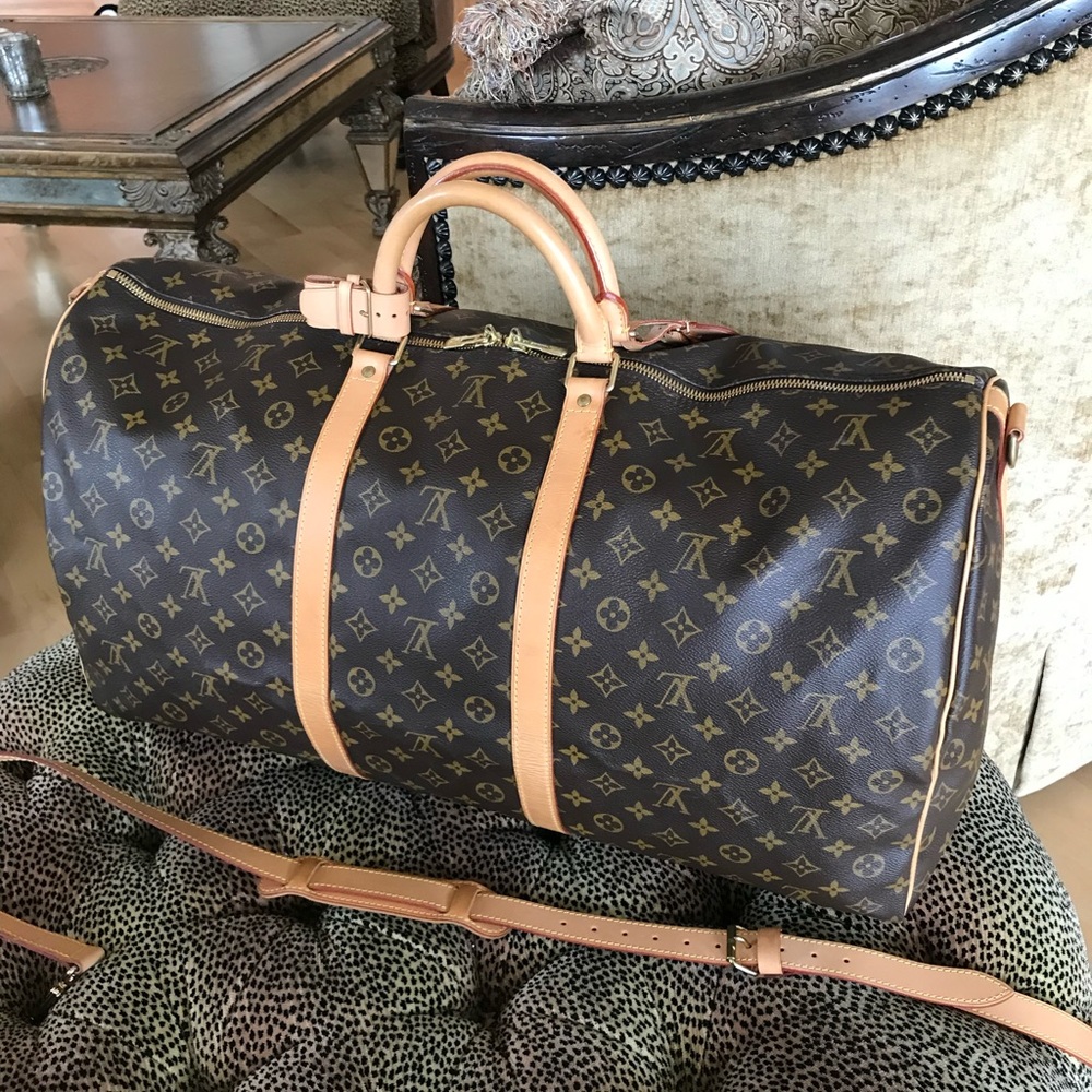 Exquisite Louis Vuitton Keepall 60 Bandolier Travel Bag Duffel - Picture 6 of 17
